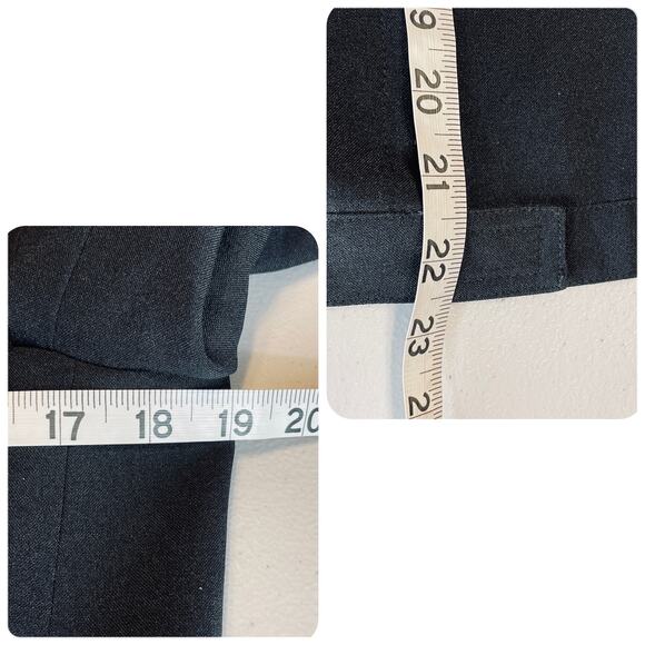 VINTAGE HALSTON Black Label Black Jacket Classic Full Zip Spread Collar Size 6 - Picture 13 of 13